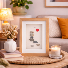 Load image into Gallery viewer, Couple Pebble Art Frame – “Love” Romantic Gift