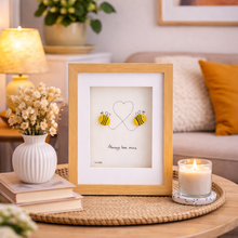 Load image into Gallery viewer, “Always Bee Mine” Pebble Art Frame – Cute Romantic Gift
