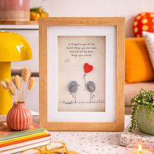 Load image into Gallery viewer, Friendship Pebble Art Birds Frame – Heartfelt Gift