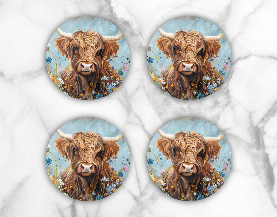 Highland Cow Coaster