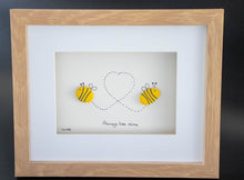 Load image into Gallery viewer, “Always Bee Mine” Pebble Art Frame – Cute Romantic Gift
